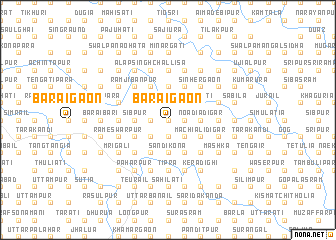 map of Bāraigaon