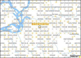 map of Bāraikāndi