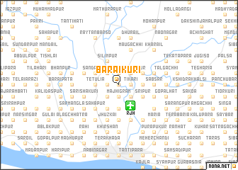 map of Bāraikuri