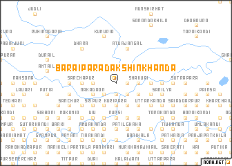 map of Bāraipāra Dakshin Khanda