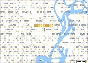 map of Bārākānda