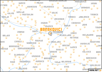 map of Barakovići