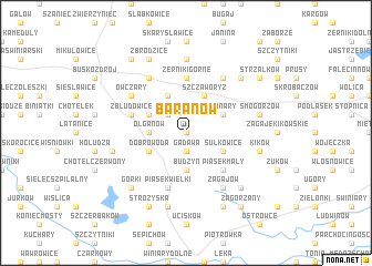 map of Baranów