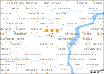 map of Baranów