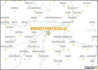 map of Bărăştii-Haţegului