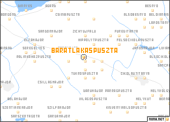 map of Barátlakáspuszta
