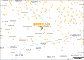 map of Baratlija