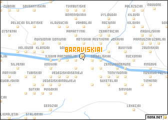map of Baraviškiai