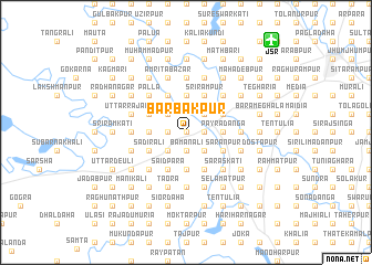 map of Bārbākpur