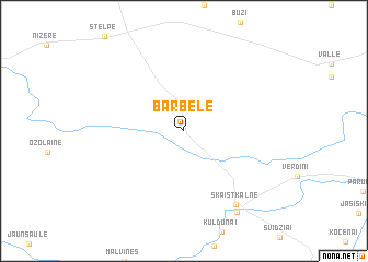 map of Bārbele