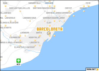 map of Barceloneta