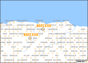map of Bárcena