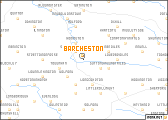 map of Barcheston