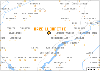 map of Barcillonnette