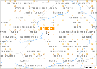 map of Barczew