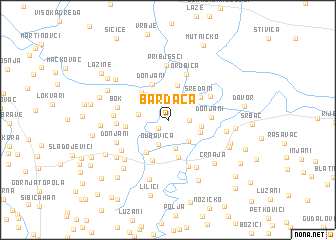 map of Bardača