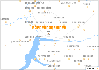 map of Bardeh Naqshīneh