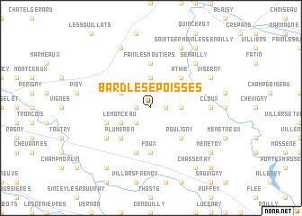 map of Bard-lès-Époisses