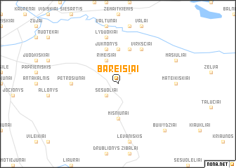 map of Bareišiai