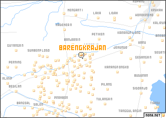 map of Barengkrajan