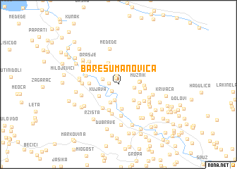 map of Bare Šumanovića