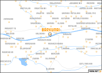map of Barkūnai