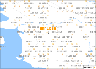 map of Barløse