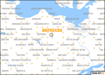 map of Barnekow