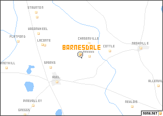 map of Barnesdale