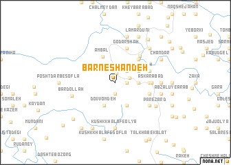 map of Barneshāndeh