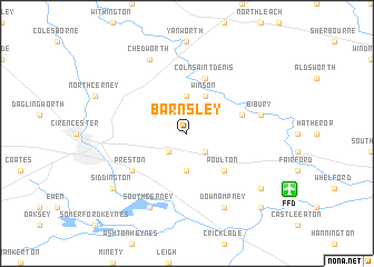 map of Barnsley