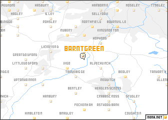 map of Barnt Green