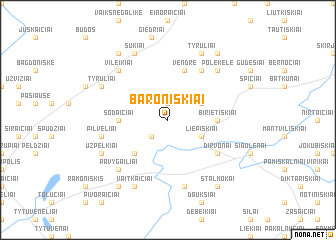 map of Baroniškiai