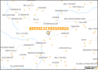 map of Barrack Cross Roads