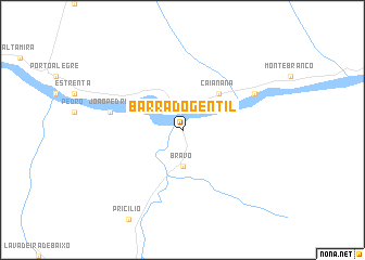 map of Barra do Gentil