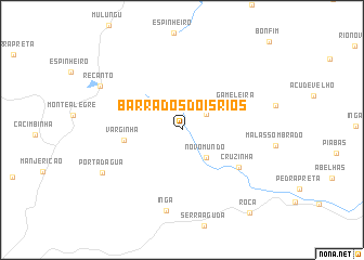map of Barra dos Dois Rios