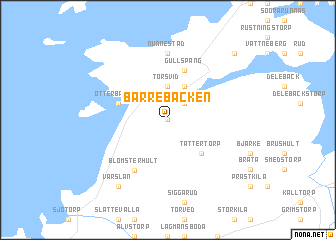 map of Barrebacken