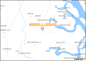 map of Barrell Landing