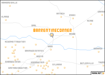 map of Barrentine Corner