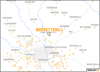 map of Barretts Mill