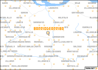 map of Barrio de Arriba