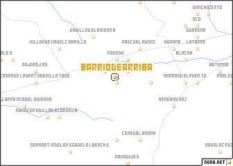 map of Barrio de Arriba