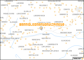 map of Barrio Leonardo Ruíz Pineda