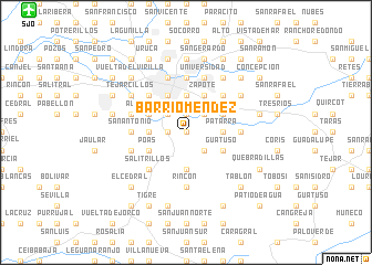 map of Barrio Méndez
