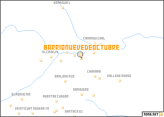 map of Barrio Nueve de Octubre