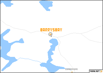 map of Barrys Bay