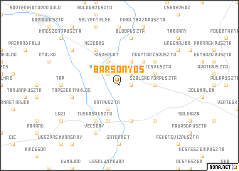 map of Bársonyos