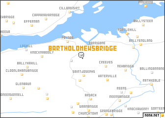 map of Bartholomews Bridge