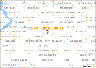 map of Bartłomiejowice