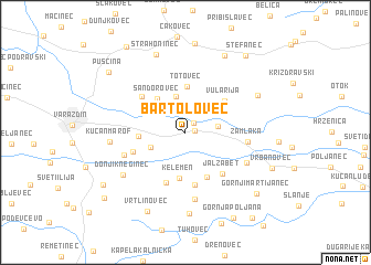 map of Bartolovec